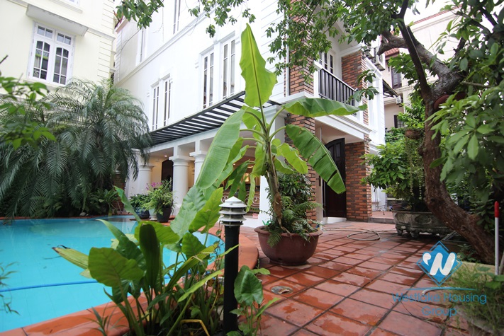 Stunning villa with swimming pool for rent in Tay Ho, Hanoi